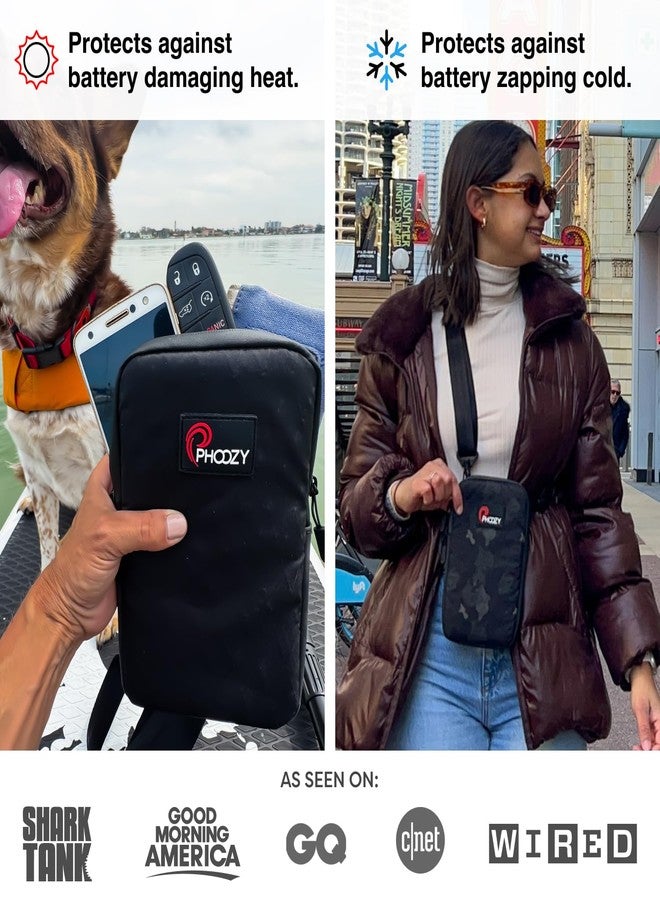 PHOOZY Orion Insulated Tech Bag For Travel - NASA Insulation Protects Your Phone, AirPods and Other Devices. Weatherproof X-Tech Shell with RFID Blocking Pocket for Complete Protection (BLACK CAMO) - Image 5